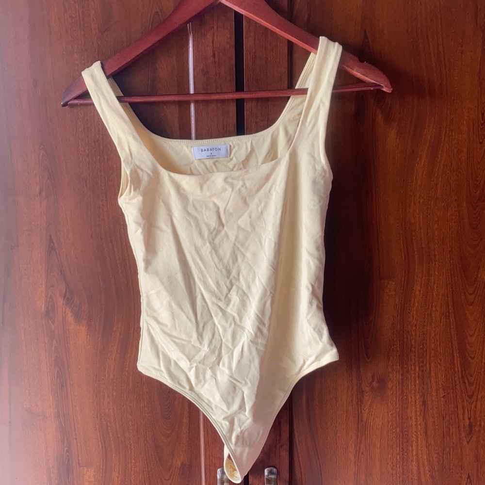 Babaton Yellow Bodysuit